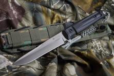 Тактический нож Alpha D2 gt v2(Серый титан,Черная рукоять,Черные ножны) ( по разрешению)